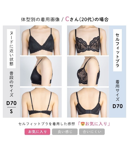 12日までお値下げ　スタディオファイブ　ブラジャーG75 パステル系 HEAVEN Japan ブラジャー 「涼しいノンパテッド風ブラ」SELFIT