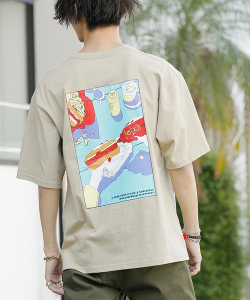 Tシャツ Tシャツ フロント ワンポイント バック イラストプリント コットン 半袖 Tシャツ Zozotown Paypayモール店 通販 Paypayモール
