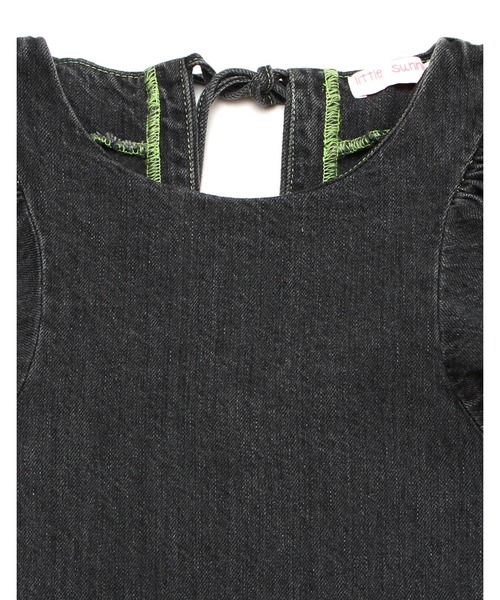 ドレス Puff sleeve denim dress_7