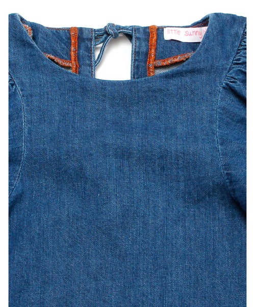 ドレス Puff sleeve denim dress_13