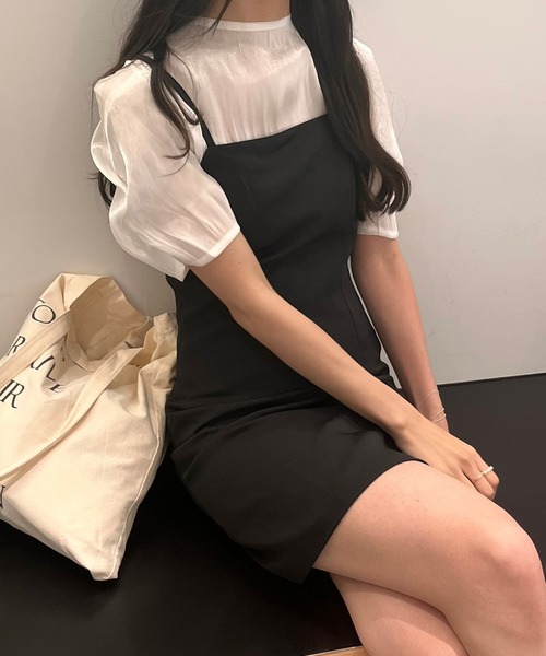 fiere（フィエール） ワンピース すらっと細見えキャミワンピース