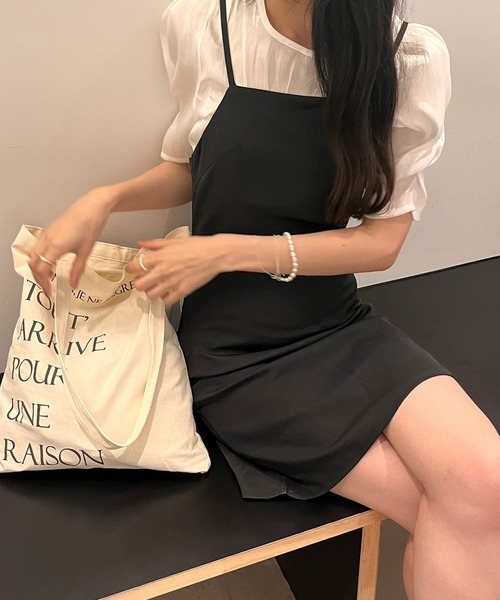 fiere（フィエール） ワンピース すらっと細見えキャミワンピース