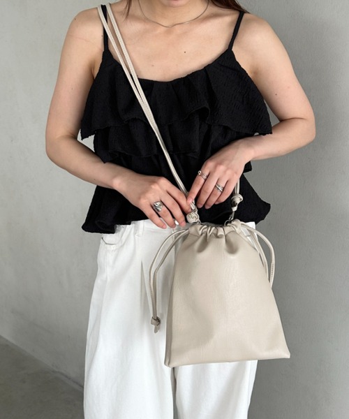 ショルダーバッグ バッグ 2WAY巾着ミニショルダーバッグ