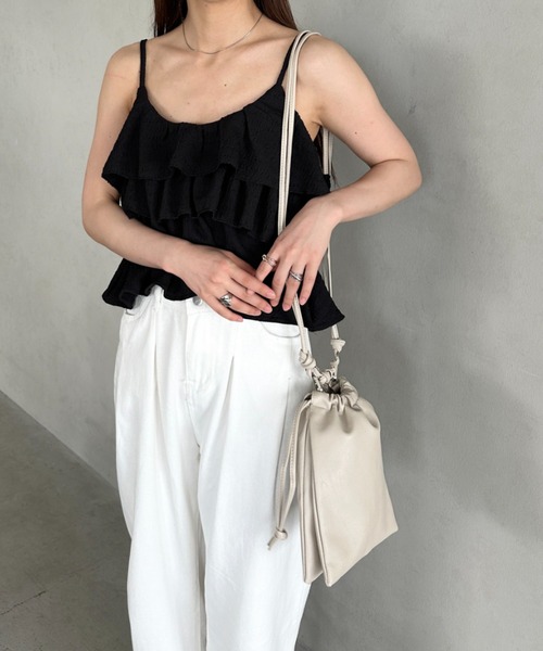 編み込み【ALDO】2way 巾着 コンパクト ショルダーバッグ ショルダーバッグ バッグ 2WAY巾着ミニショルダーバッグ
