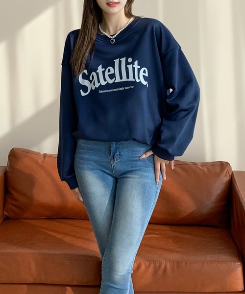 solleim トレーナー スウェット satellite ロゴスウェット レディース