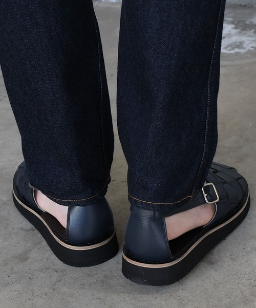EARLE × JOHNBULL 別注 サボ サンダル レザー 42 EARLE サンダル 「EARLE×JOHNBULL」別注メッシュサボサンダル