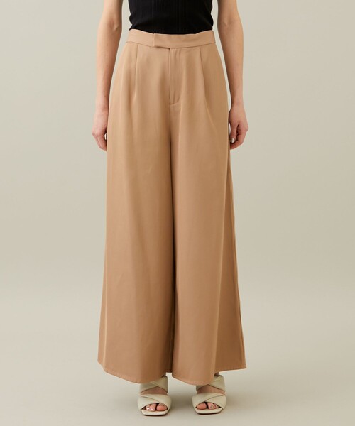 RUMCHE　ワイドパンツ ワイドパンツ RUMCHE スラックス パンツ 「RUMCHE/ラム・シェ」タックワイド