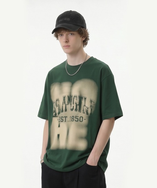 tシャツ 「HOOK」古着風フロントプリントビッグTEE (SS) (LR) メンズ