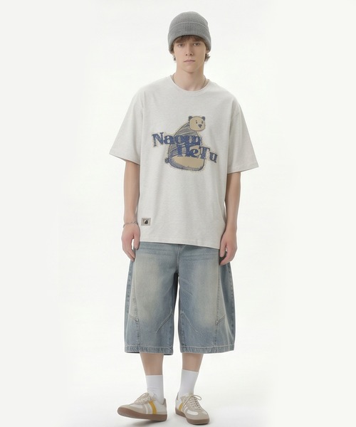 tシャツ 「HOOK」古着風フロントプリントビッグTEE (SS) (LR) メンズ