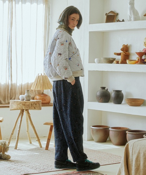 bedsidedrama キルティングブルゾン　ブラック bedsidedrama ジャケット ブルゾン Barn Antique Quilting