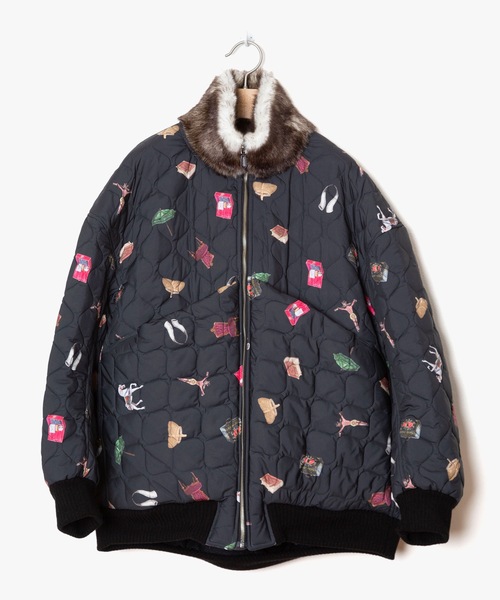 bedsidedrama キルティングブルゾン　ブラック bedsidedrama ジャケット ブルゾン Barn Antique Quilting