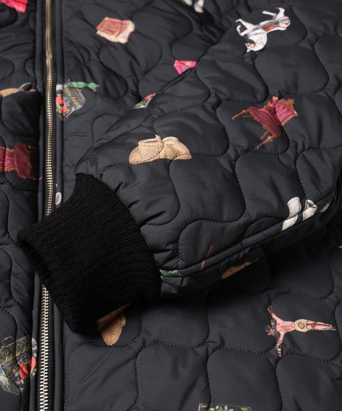 bedsidedrama キルティングブルゾン　ブラック bedsidedrama ジャケット ブルゾン Barn Antique Quilting