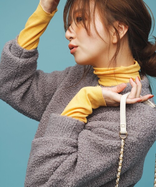 tシャツ 「新色追加/洗える」コットンカシミヤ タートルネックカットソー レディース UNFILO tシャツ 「新色追加/洗える」コットンカシミヤ