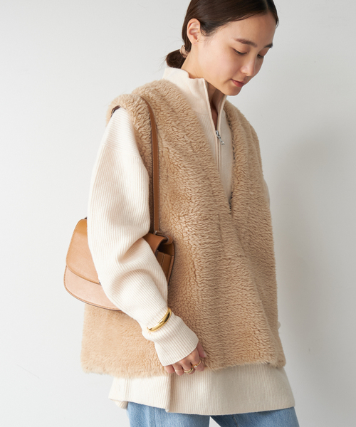 plage ベスト 「追加」「R'IAM」 フェイクムートン Vest plage ベスト 「追加」「R'IAM」 フェイクムートン Vest