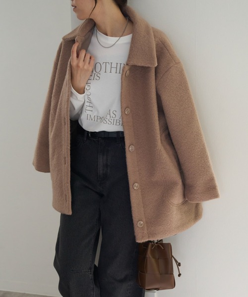 TRIANGLE PALETTE ブルゾン アウター シープボアブルゾン レディース