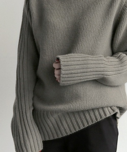 sunflower moon text ニット　グレー Sunflower - ムーン テキスト ニット | HBX