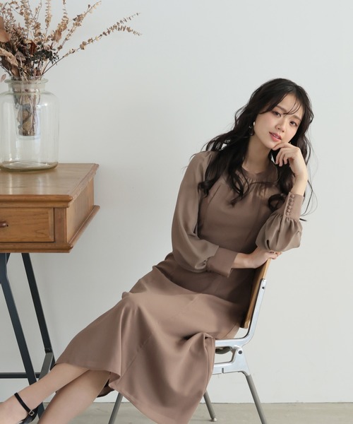 PourVous（プールヴー） ドレス 袖あり＆ロング パーティードレス