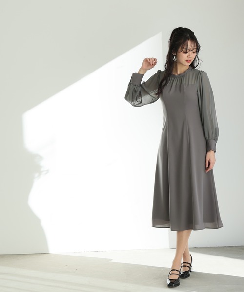 PourVous（プールヴー） ドレス 袖あり＆ロング パーティードレス