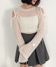 2wayリボンメッシュニット Vin｜2wayリボンメッシュニット | Rakuten Fashion(楽天