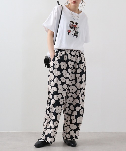 tシャツ EMAGO ハリネズミかぎ編みロゴ刺繍ドルマンＴシャツ レディース Emago tシャツ EMAGO ハリネズミかぎ編みロゴ刺繍ドルマンT