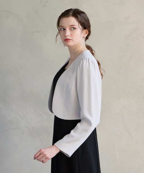 極美品♡ AIMER ノーカラージャケット ショート丈 Lサイズ ベージュ AIMER（エメ） ジャケット ノーカラージャケット ノーカラーショート丈