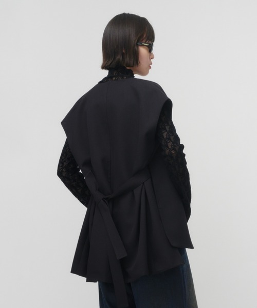 ベスト ジレ POWDER TWILL BELTED GILET / パウダーツイルベルテッドジレ レディース THINGS THAT MATTER ベスト ジレ POWDER TWILL BELTED GILET