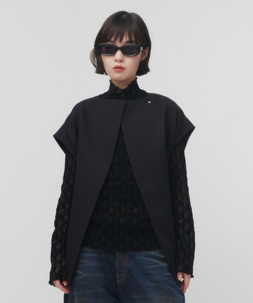 ベスト ジレ POWDER TWILL BELTED GILET / パウダーツイルベルテッドジレ レディース THINGS THAT MATTER ベスト ジレ POWDER TWILL BELTED GILET