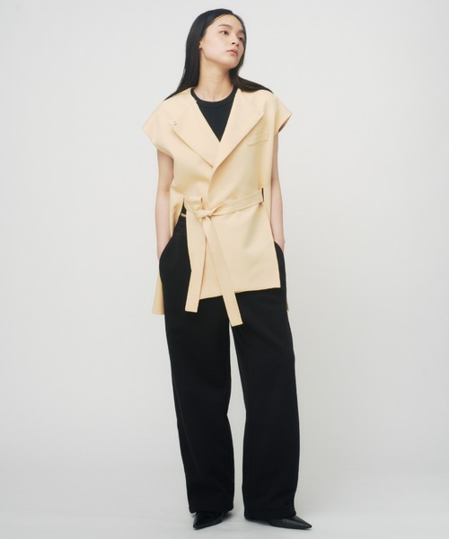 BELPER 22AW SHRINKED GILET ベルパー ジレ ベスト THINGS THAT MATTER ベスト ジレ POWDER TWILL BELTED GILET