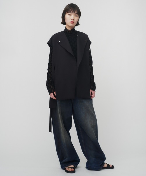 BELPER 22AW SHRINKED GILET ベルパー ジレ ベスト THINGS THAT MATTER ベスト ジレ POWDER TWILL BELTED GILET