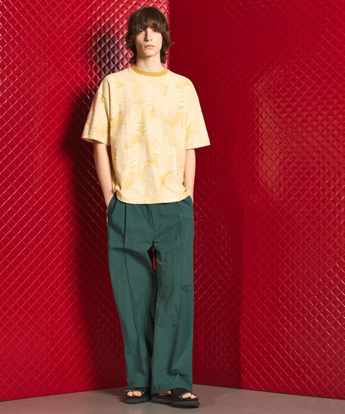 今がお得　ミスターのオシャレシャツ　お値下げ MAISON SPECIAL tシャツ 「UNISEX」Leaf Back Cut Jacquard