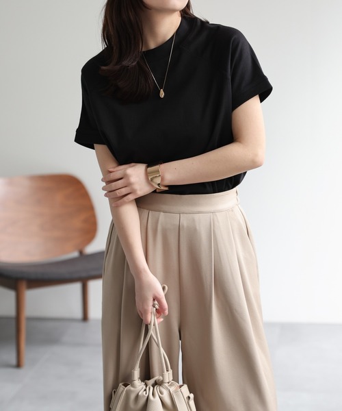 ap retro tシャツ 半袖 「USAコットン」高見え上質 / モックネック