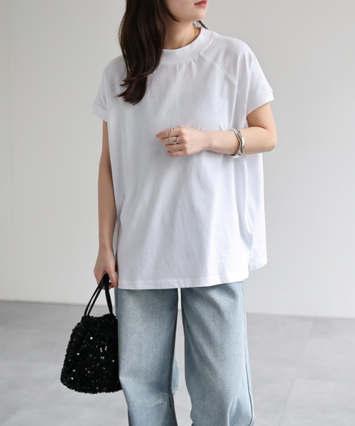 ap retro tシャツ 半袖 「USAコットン」高見え上質 / モックネック