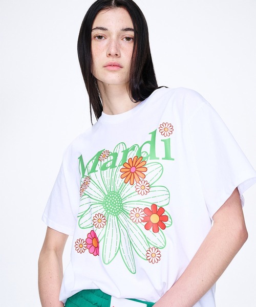MARDI MERCREDI Tシャツ TSHIRT FLOWERMARDI BLOSSOM 半袖 韓国 即発】MARDI MERCREDI TSHIRT FLOWERMARDI BLOSSOM 半袖 韓国