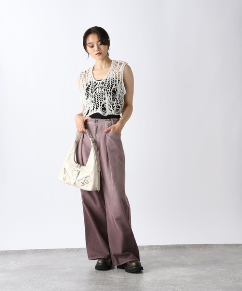 ベスト ジレ 「WEB限定」クラッシュニットNS/142599 レディース JEANASIS ベスト ジレ 「WEB限定」クラッシュニットNS/142599