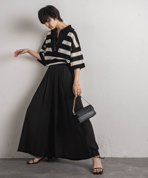 MAYSON GREY（メイソングレイ） ニット セーター ハーフZIPシアーポロ