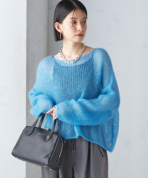 SHIPS（シップス） ニット セーター モヘヤ メッシュ プルオーバー