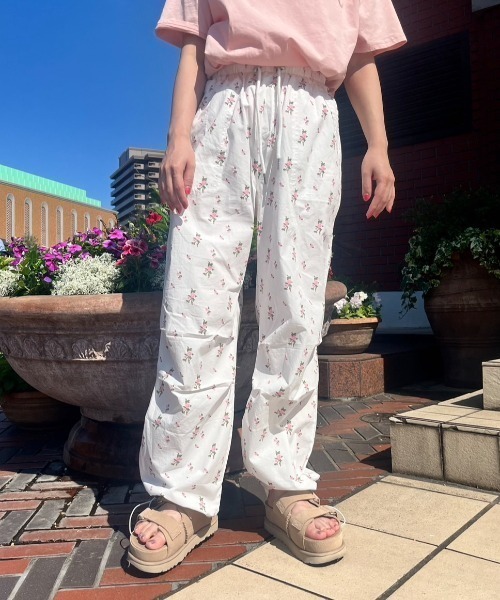 MORE self LOVE カーゴパンツ Flower Cargo Pants レディース