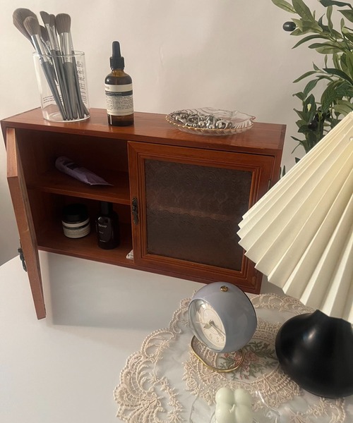 収納 アンティークガラスダブルオープンキャビネット : ZOZOTOWN Yahoo