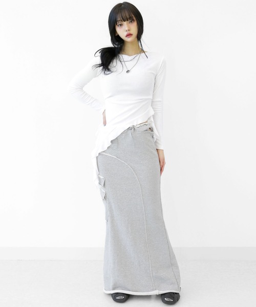 minsobi tシャツ テールシャーリングTシャツ レディーストップス