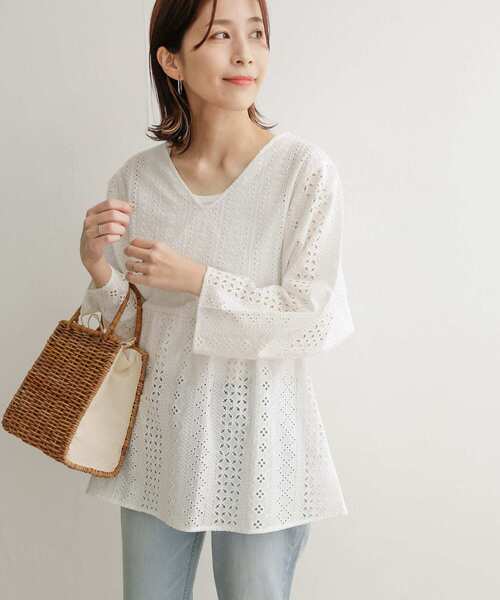 「URBAN RESEARCH DOORS」 長袖ニット MEDIUM オフホワイト レディース URBAN RESEARCH DOORS 「URBAN DOORS」 長袖ニット ONE オフ