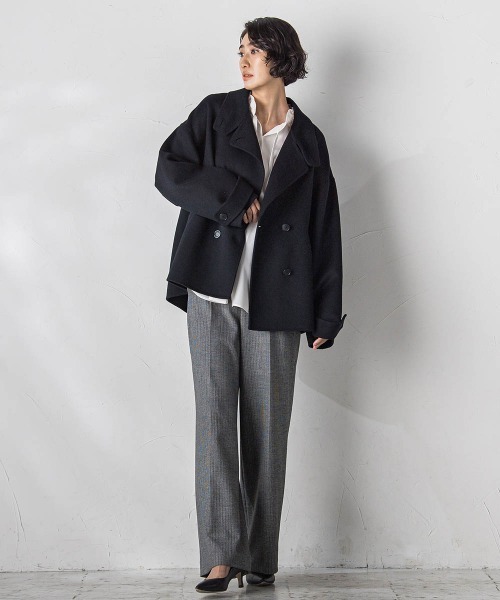 la.f（ラ・エフ） ピーコート pコート 両面シャルムリバーショート