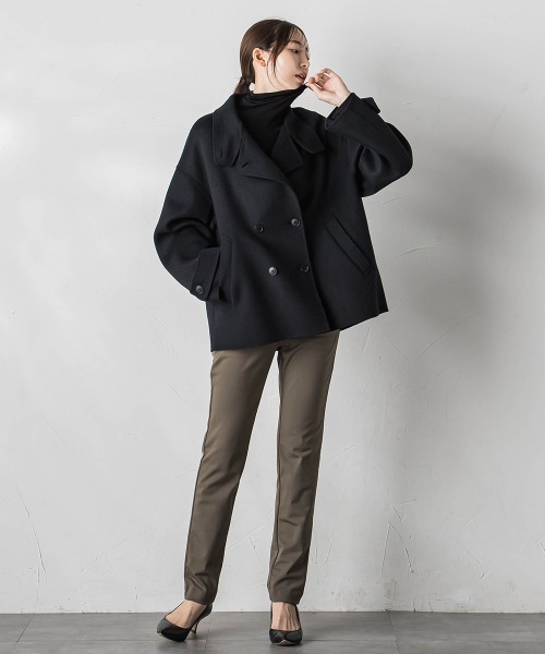 la.f（ラ・エフ） ピーコート pコート 両面シャルムリバーショート