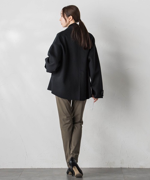 la.f（ラ・エフ） ピーコート pコート 両面シャルムリバーショート