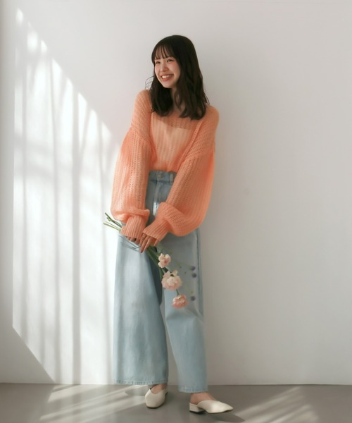 Olu. ニット セーター シアーバックリボンニット レディース