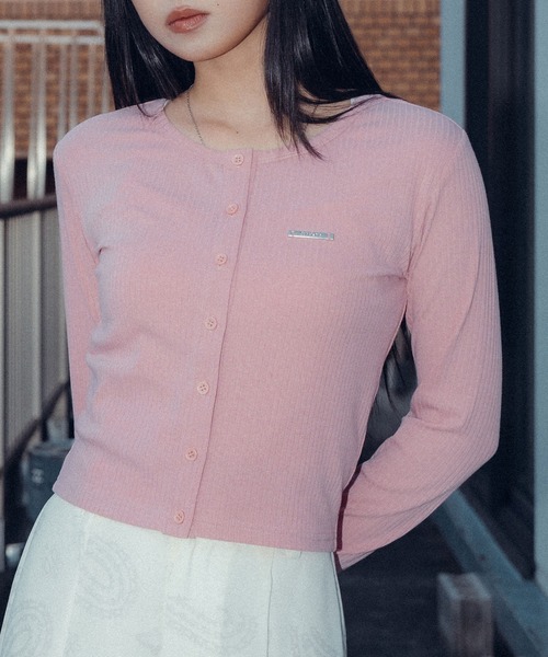 カーディガン Button Cropped Cardigan「WOMEN」 レディース