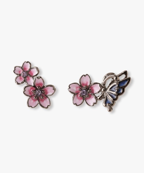 【ANNA SUI】即対応 夜桜と蝶モチーフ ピアス ANNA SUI ピアス 夜桜と蝶モチーフ レディース : ZOZOTOWN Yahoo