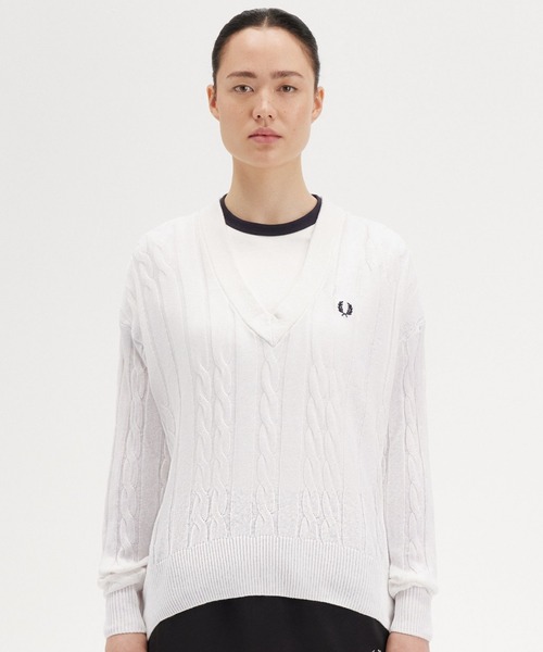 FRED PERRY ニット セーター Cable Knit Jumper／ケーブルニット