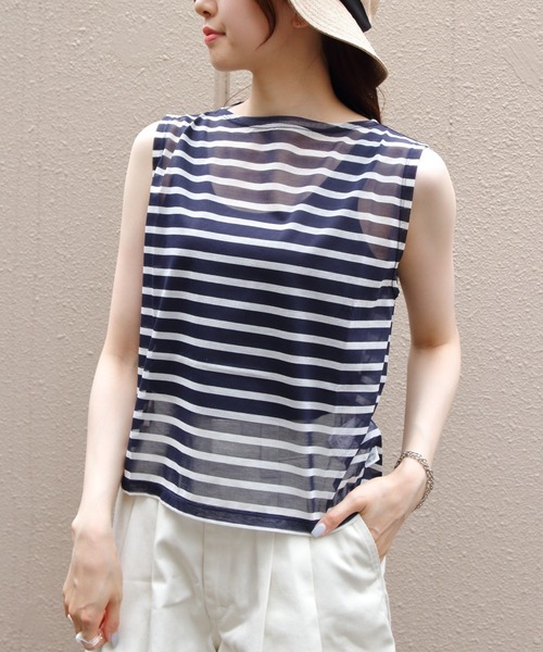 tシャツ ORCIVAL/オーシバル　ボートネックスリーブレスプルオーバー　BOATNECK SLEEVELESS P.O.　OR-C0417 STJ