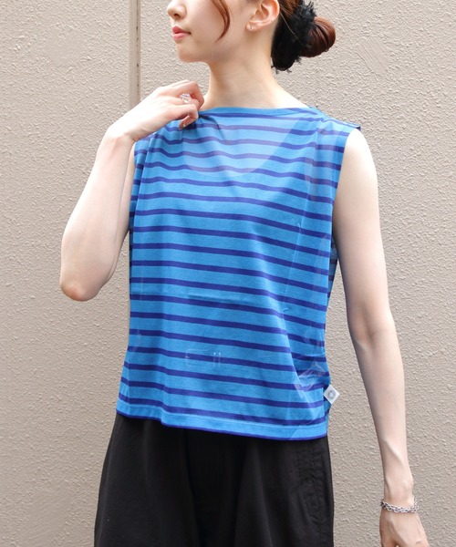 ORCIVAL（オーシバル） tシャツ ボートネックスリーブレスプルオーバー