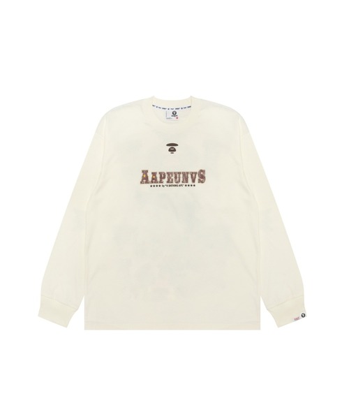 大人気★A BATHING APE AAPE THEME MAIN LONG SLEEVE TEE★長袖 AAPE BY A BATHING APE tシャツ THEME MAIN LONG SLEEVE TEE